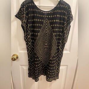 Black and gold dress